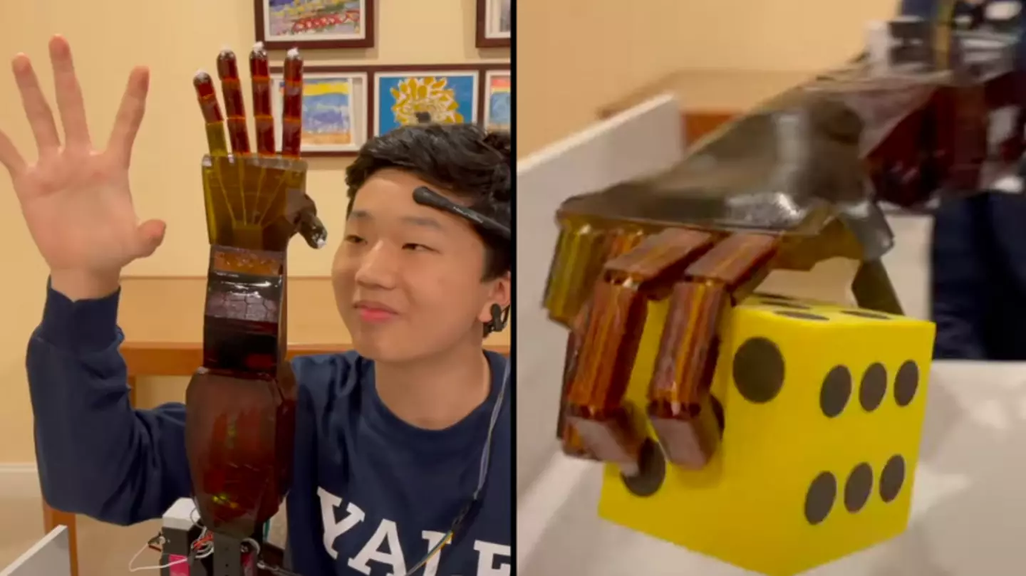 17-year-old Benjamin Choi bulit a mind controlling robot arm